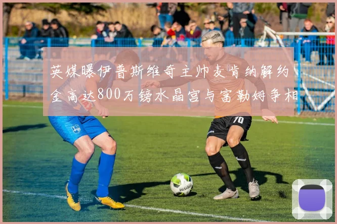 英媒曝伊普斯维奇主帅麦肯纳解约金高达800万镑水晶宫与富勒姆争相追逐